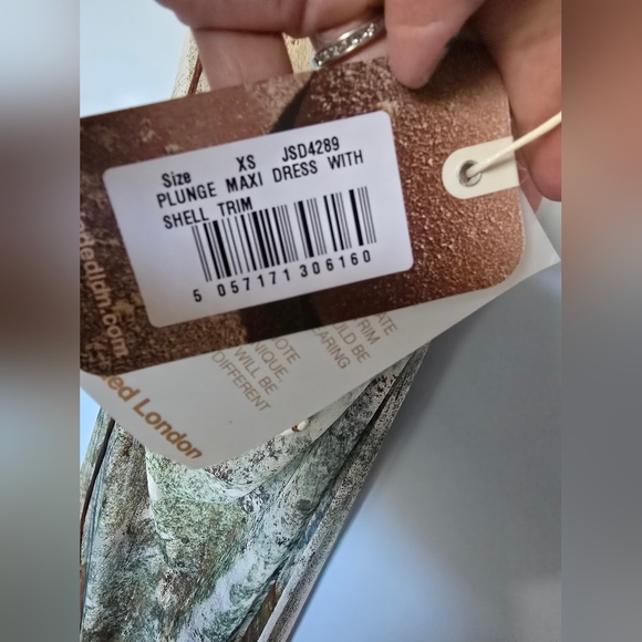 Jaded London Vida Backless Maxi Dress With Shell Trim in Marine XS - Picture 8 of 12